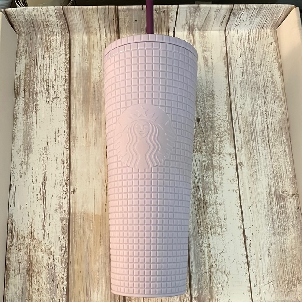 Starbucks Purple Lilac Matte Grid Disco Tumbler